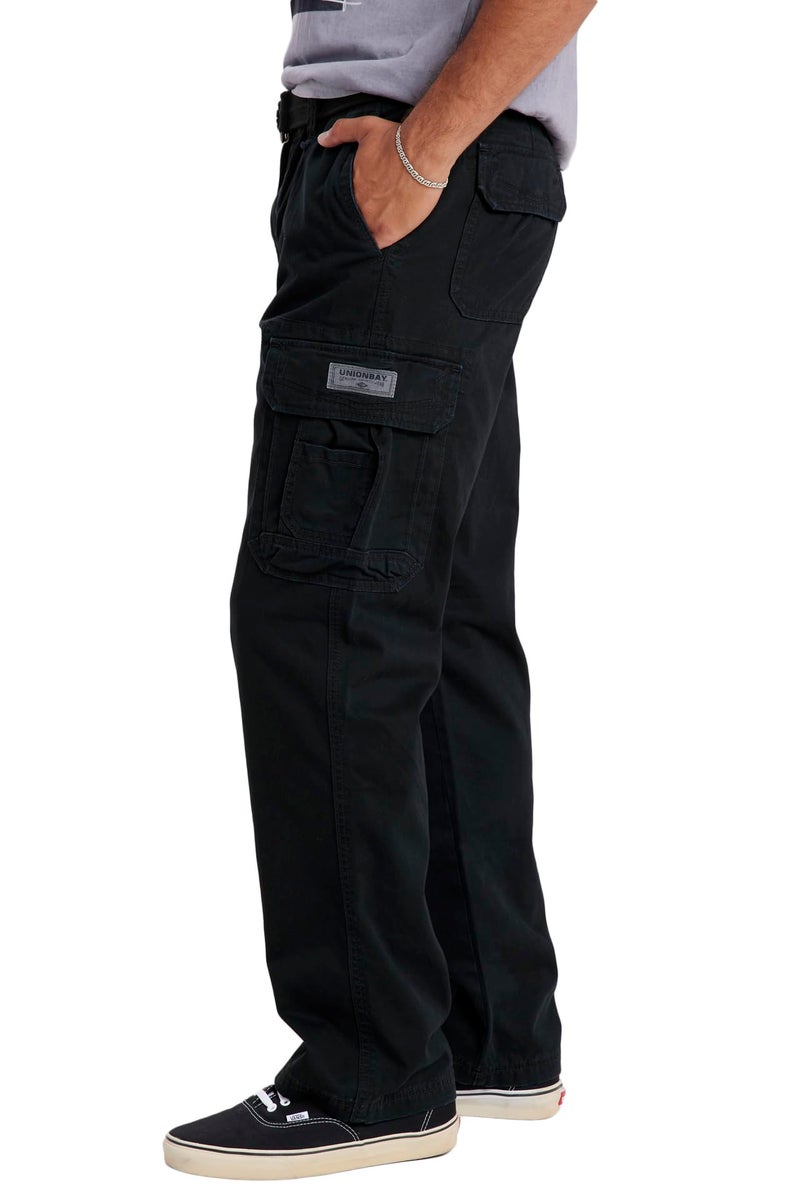 UNIONBAY mens Survivor Iv Relaxed Fit Cargo - Reg and Big Tall Sizes Casual Pants, Black, 54W x 32L US - Image 2